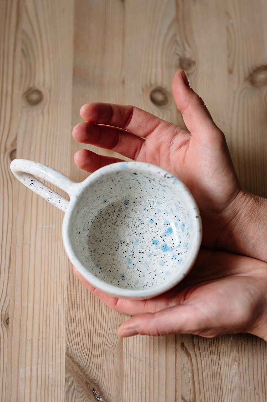 Blue and Black Freckled