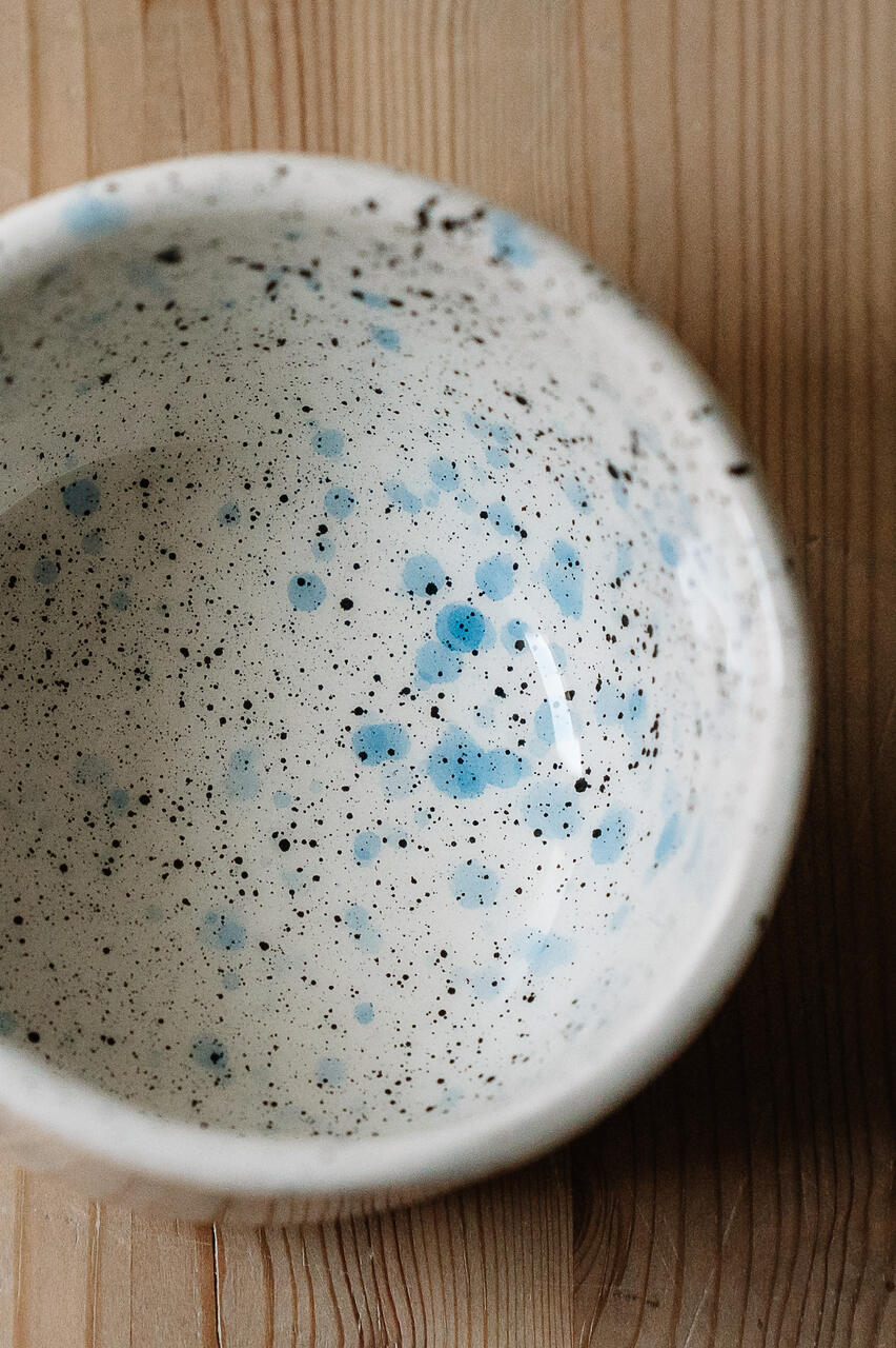 Blue and Black Freckled