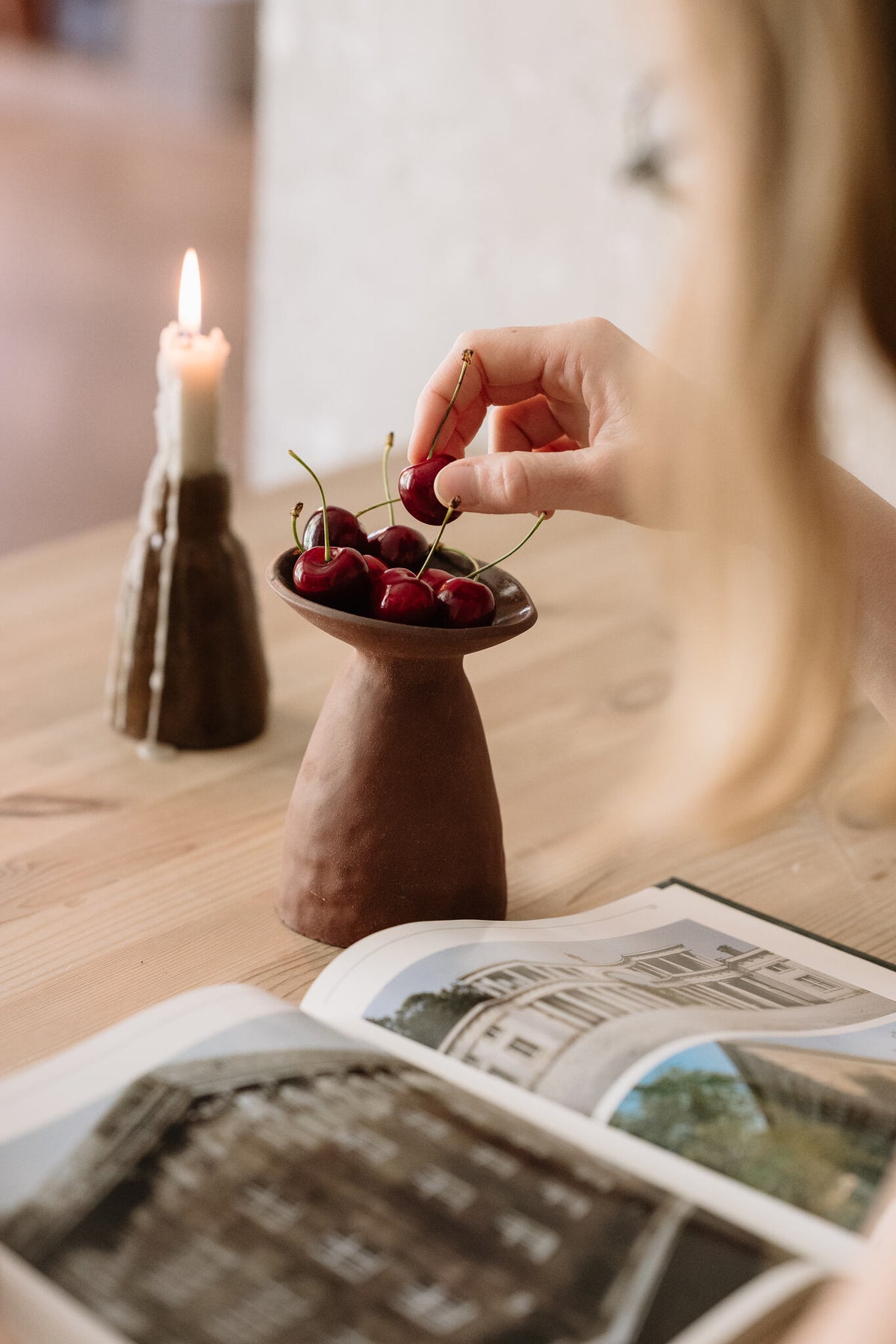Candle Holder Volcanic Ash